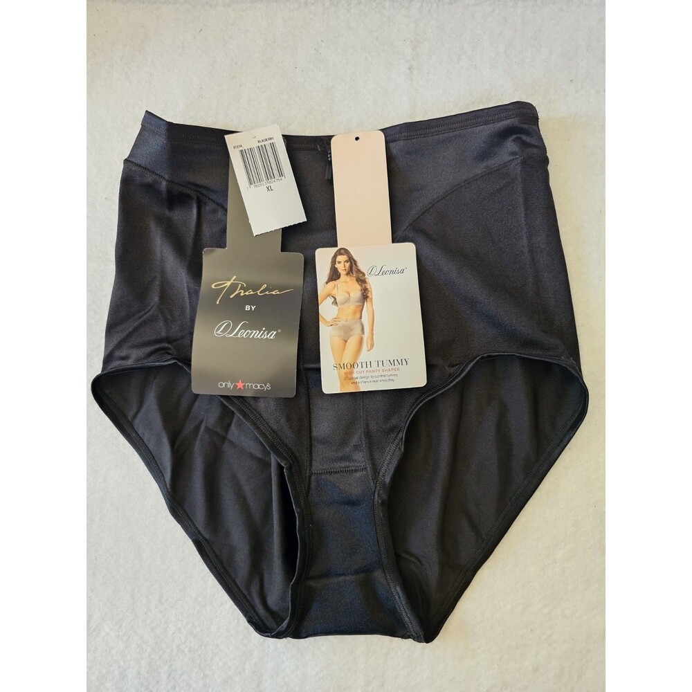 Thalia by Leonisa Smooth Tummy Panty Shaper Size XL Black Control Shapewear NWT